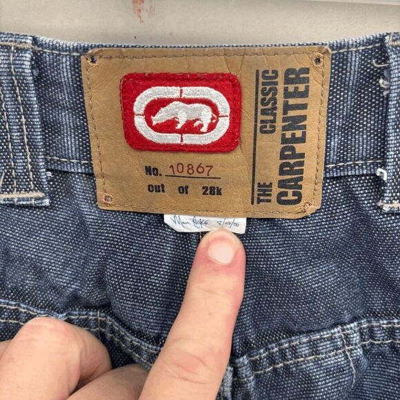 Vintage Marc Ecko Mens Jeans 36x31 Blue Limited Edition Classic Carpenter Y2K - Picture 6 of 11